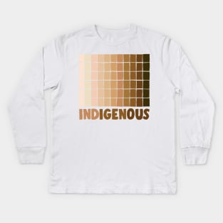 Indigenous Pride Design Kids Long Sleeve T-Shirt